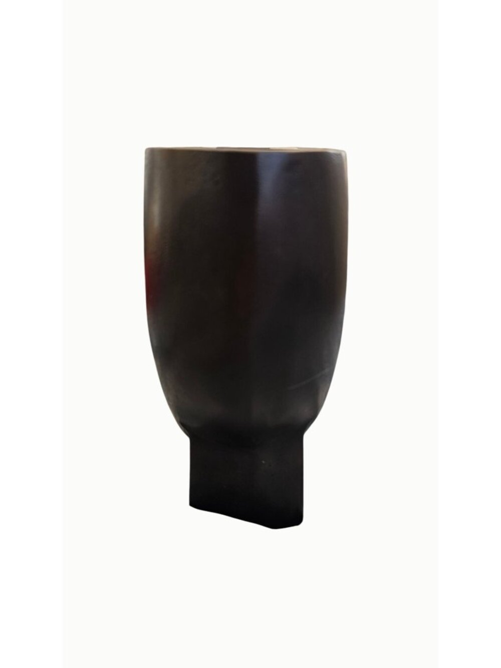 World Market Bronze Metal Abstract Pinched Vase Iron Modern Minimalist 9.5" - Picture 6 of 6